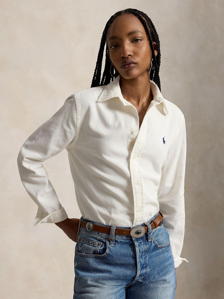 Offwhite Classic fit Manchesterskjorta - Polo Ralph Lauren
