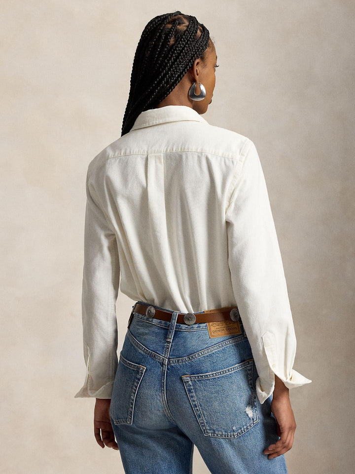 Offwhite Classic fit Manchesterskjorta - Polo Ralph Lauren