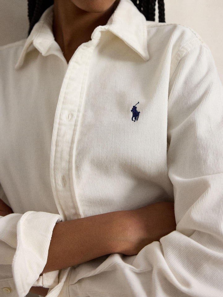 Offwhite Classic fit Manchesterskjorta - Polo Ralph Lauren