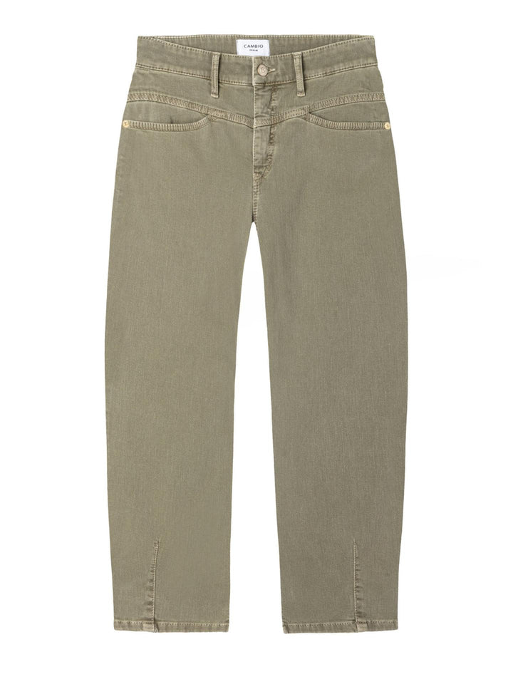 Olivgrön Elin Barrel Jeans - Cambio