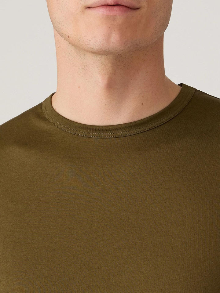 Olivgrön Supima Bomull T-shirt - Sunspel