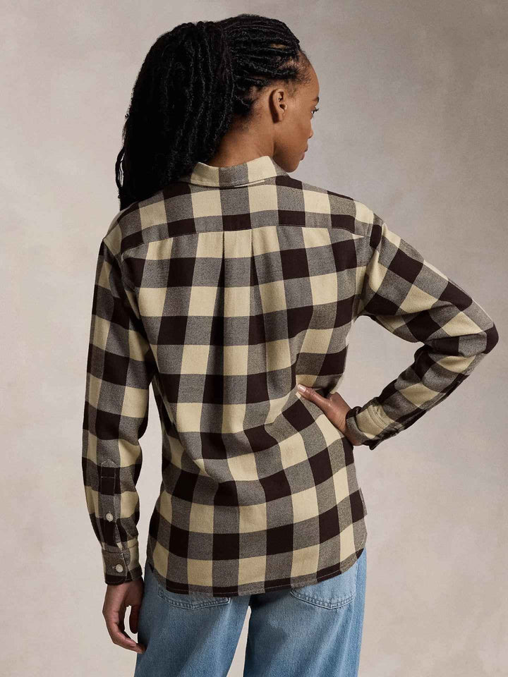 Oversize Rutig Flanellskjorta