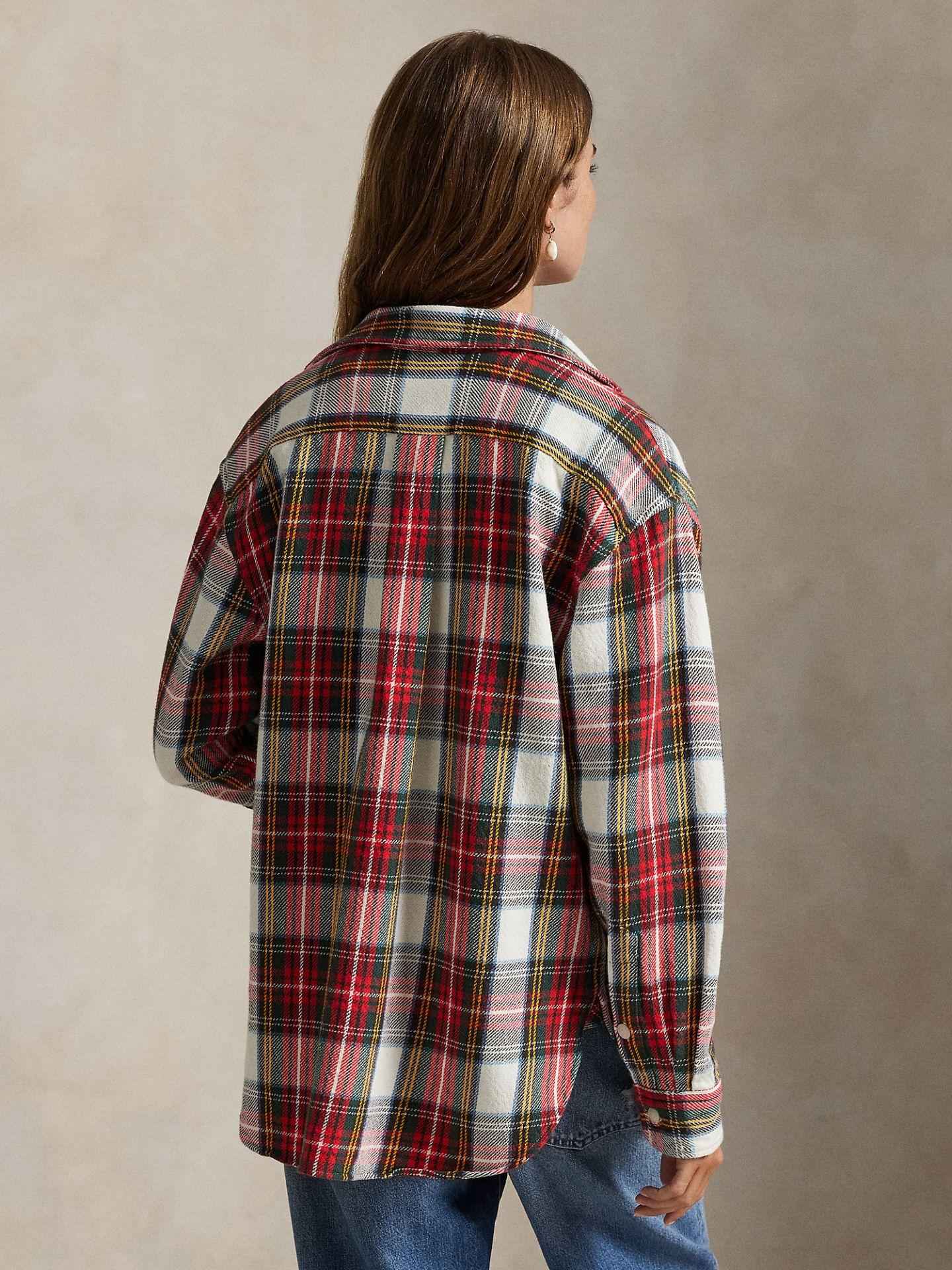 Oversize Rutig Twillskjorta