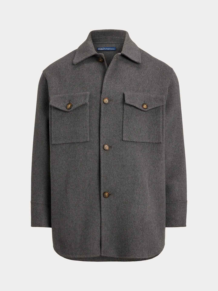 Oversize Skjortjacka i Ull