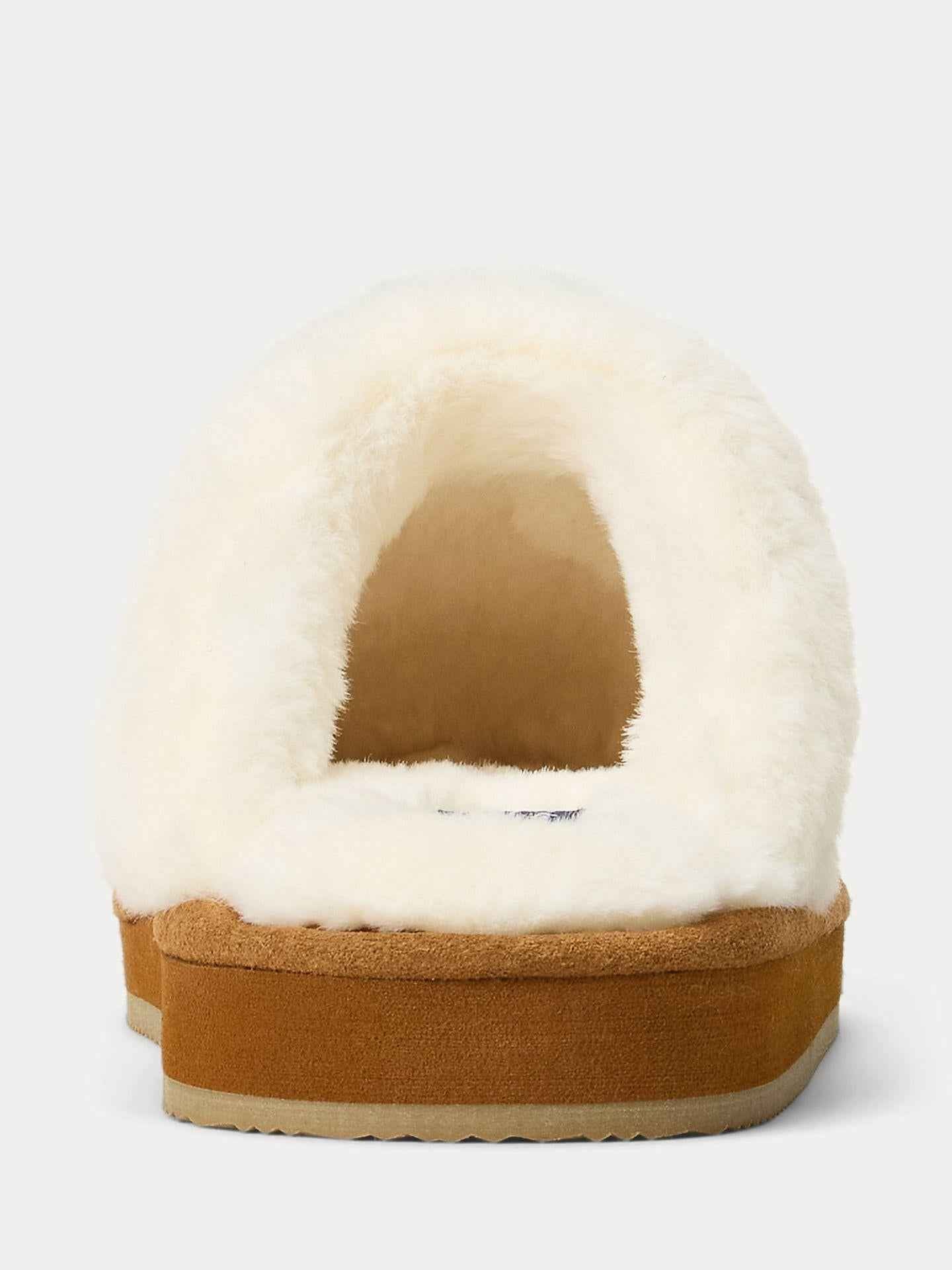 Polo Bear Suede Faux-Fur Slipper