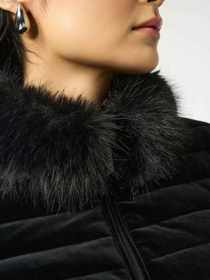 Puffjacka i Stretchsammet