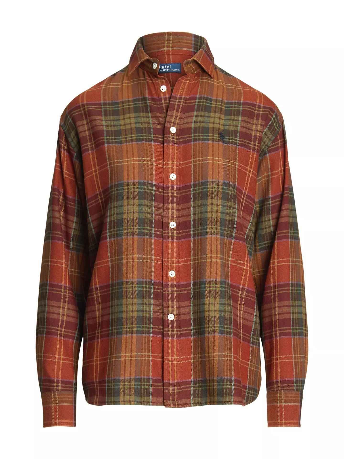 Rutig Skjorta i Bomull/Viskos