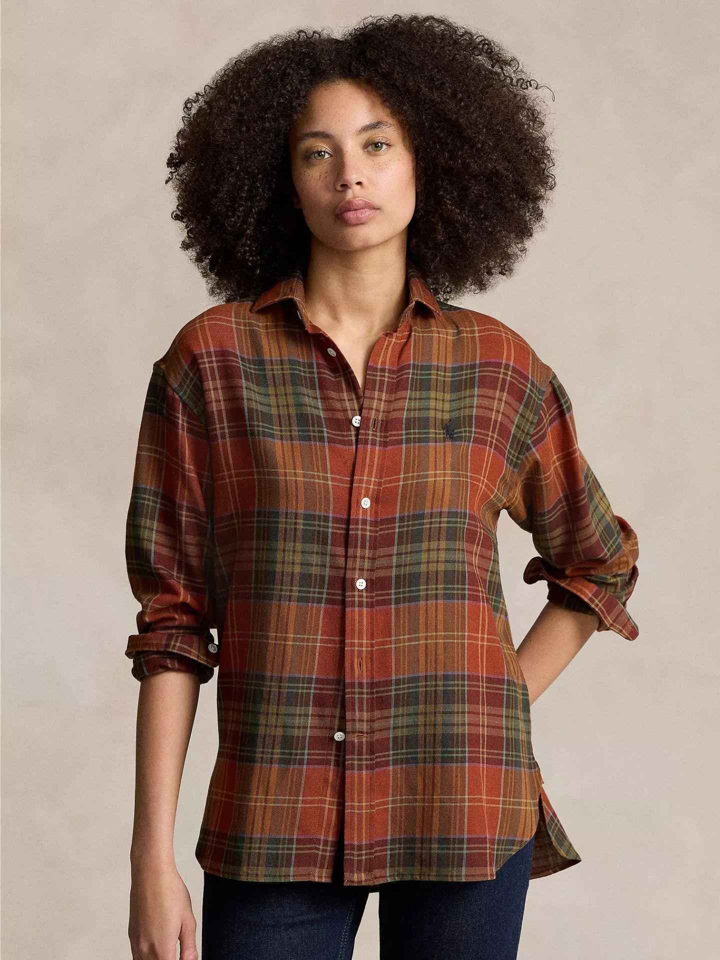 Rutig Skjorta i Bomull/Viskos