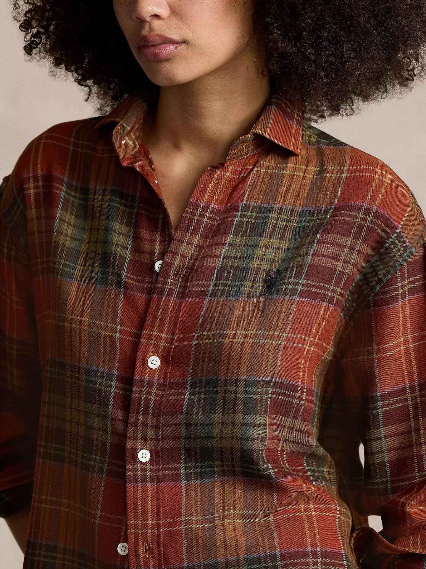 Rutig Skjorta i Bomull/Viskos