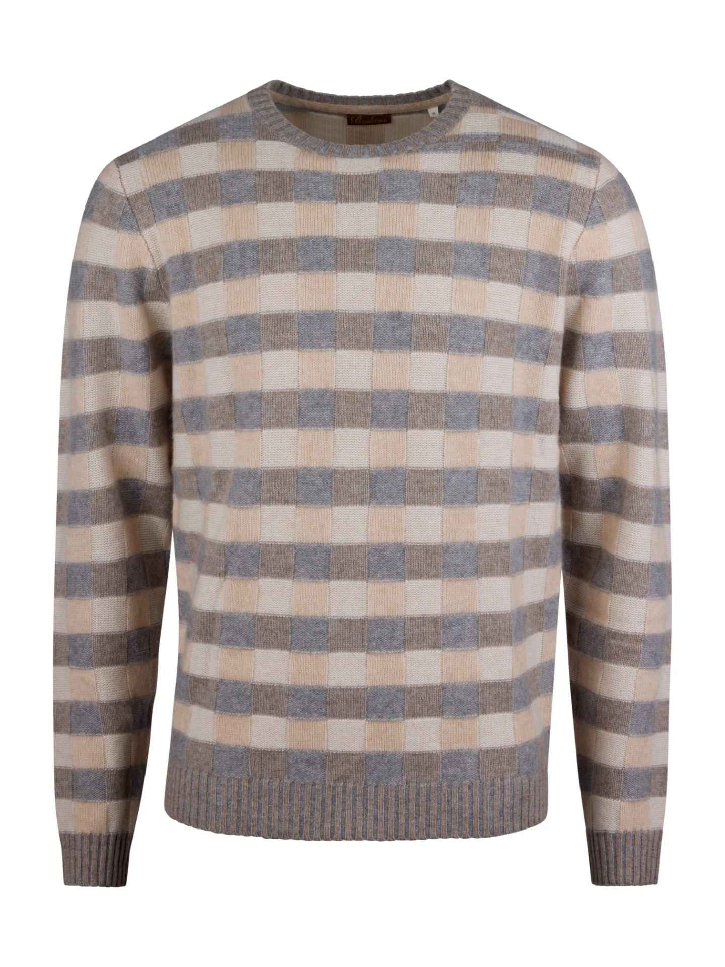 Rutmönstrad Cashmere Tröja