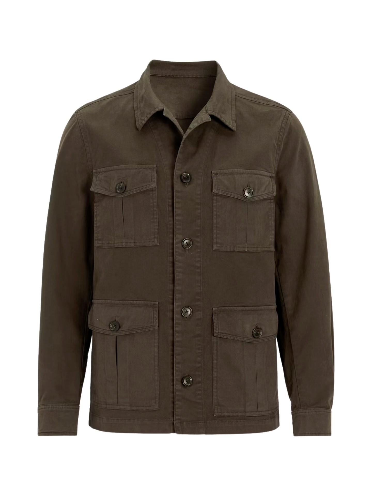 Safari Overshirt i Bomullsstretch