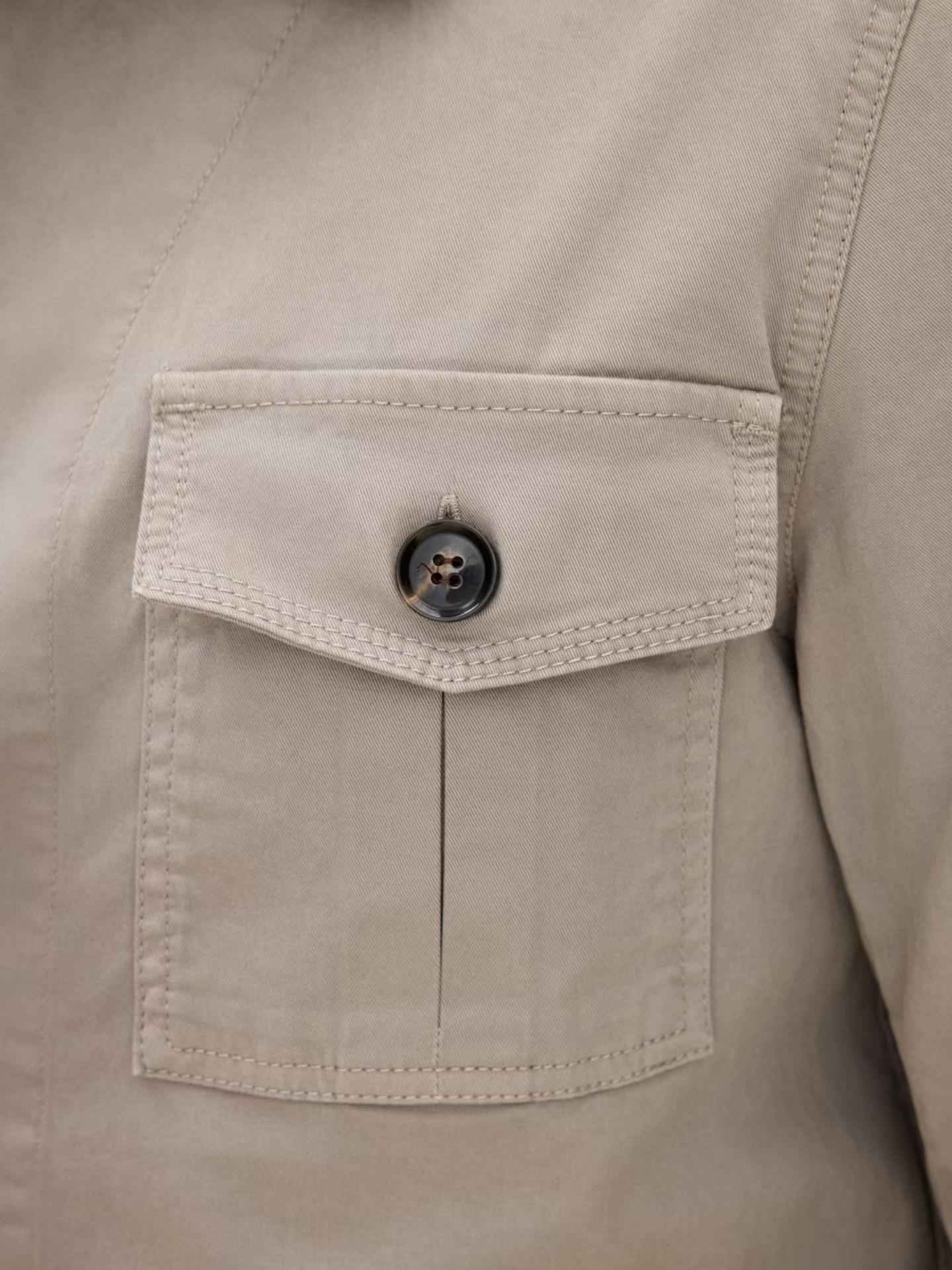 Grågrön Safari Overshirt i Bomullsstretch