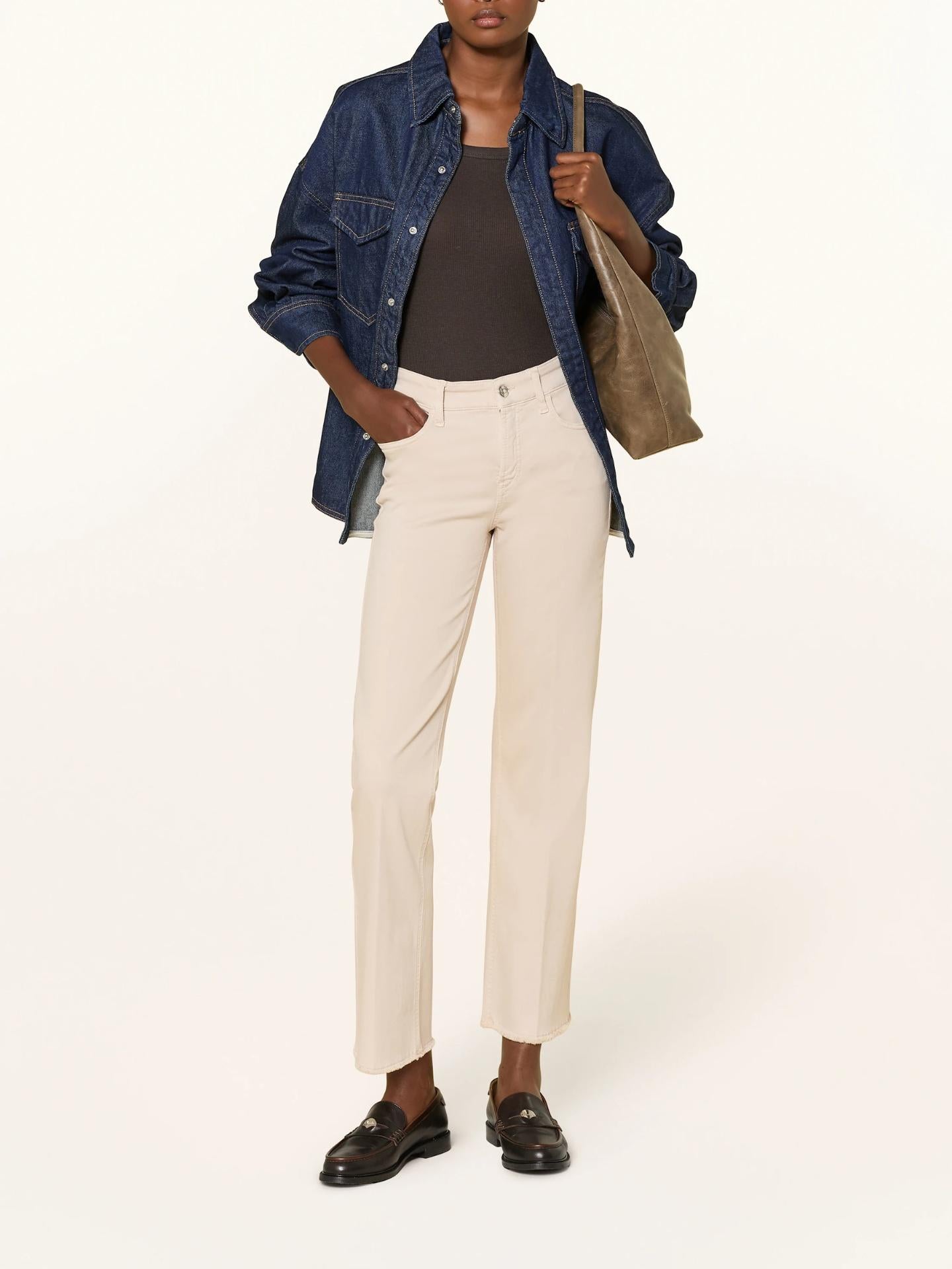 Sand Francesca Bootcut Cropped Jeans - Cambio