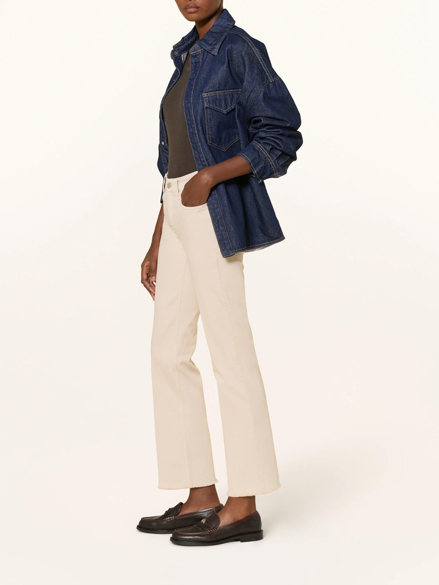 Sand Francesca Bootcut Cropped Jeans - Cambio