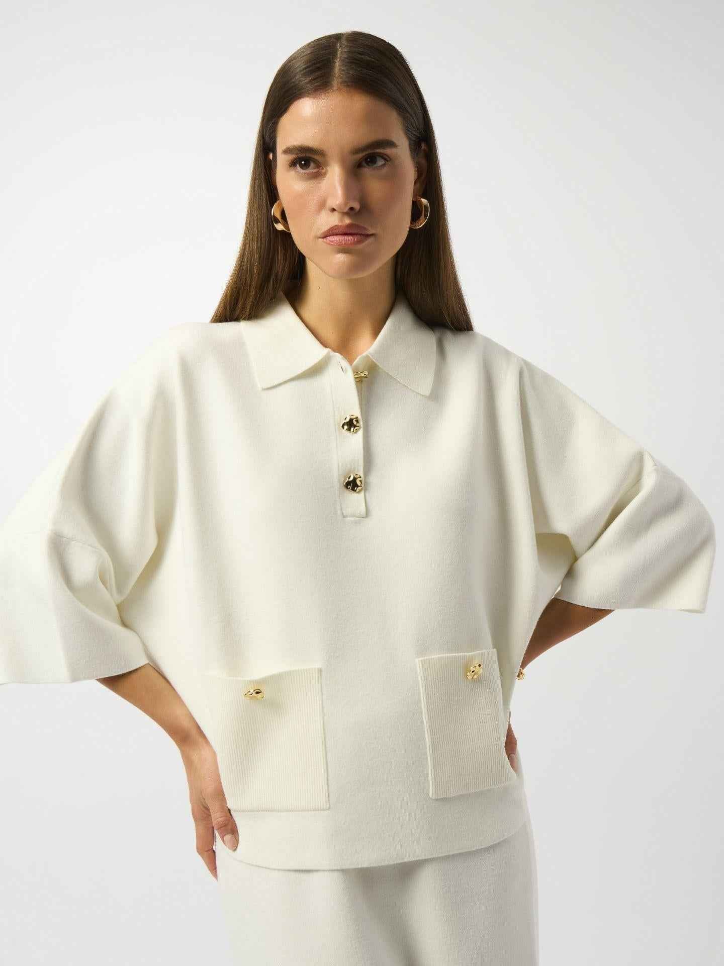 Stickad Boxig Pullover