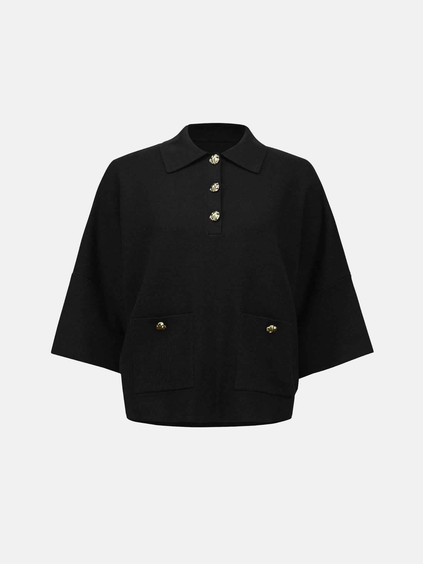 Stickad Boxig Pullover