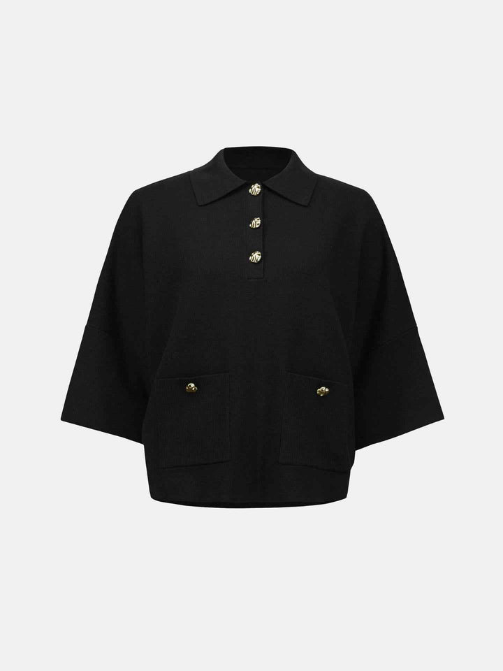 Stickad Boxig Pullover