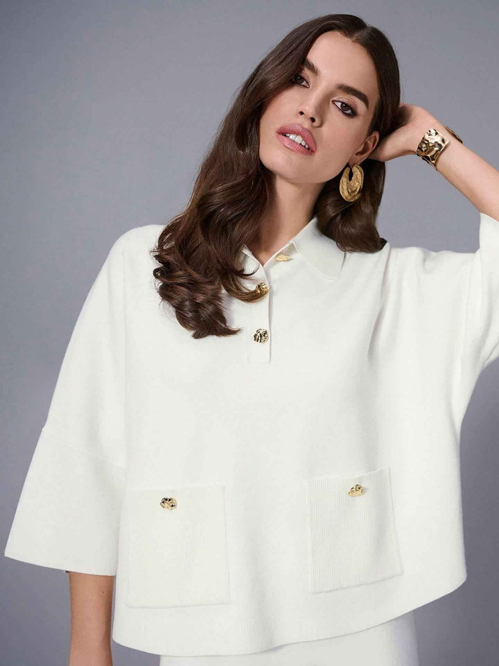 Stickad Boxig Pullover