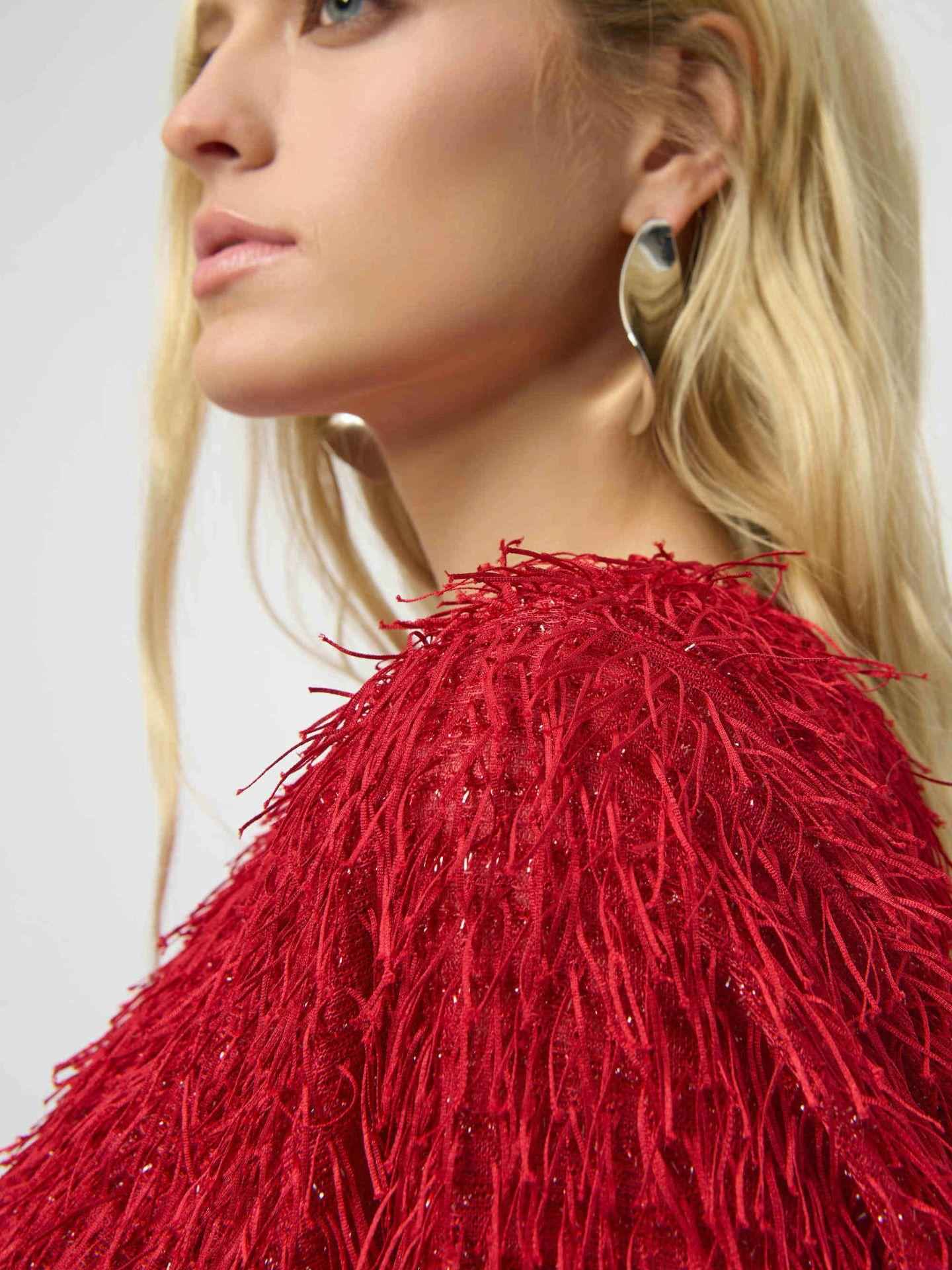 Stickad Topp med Fransar