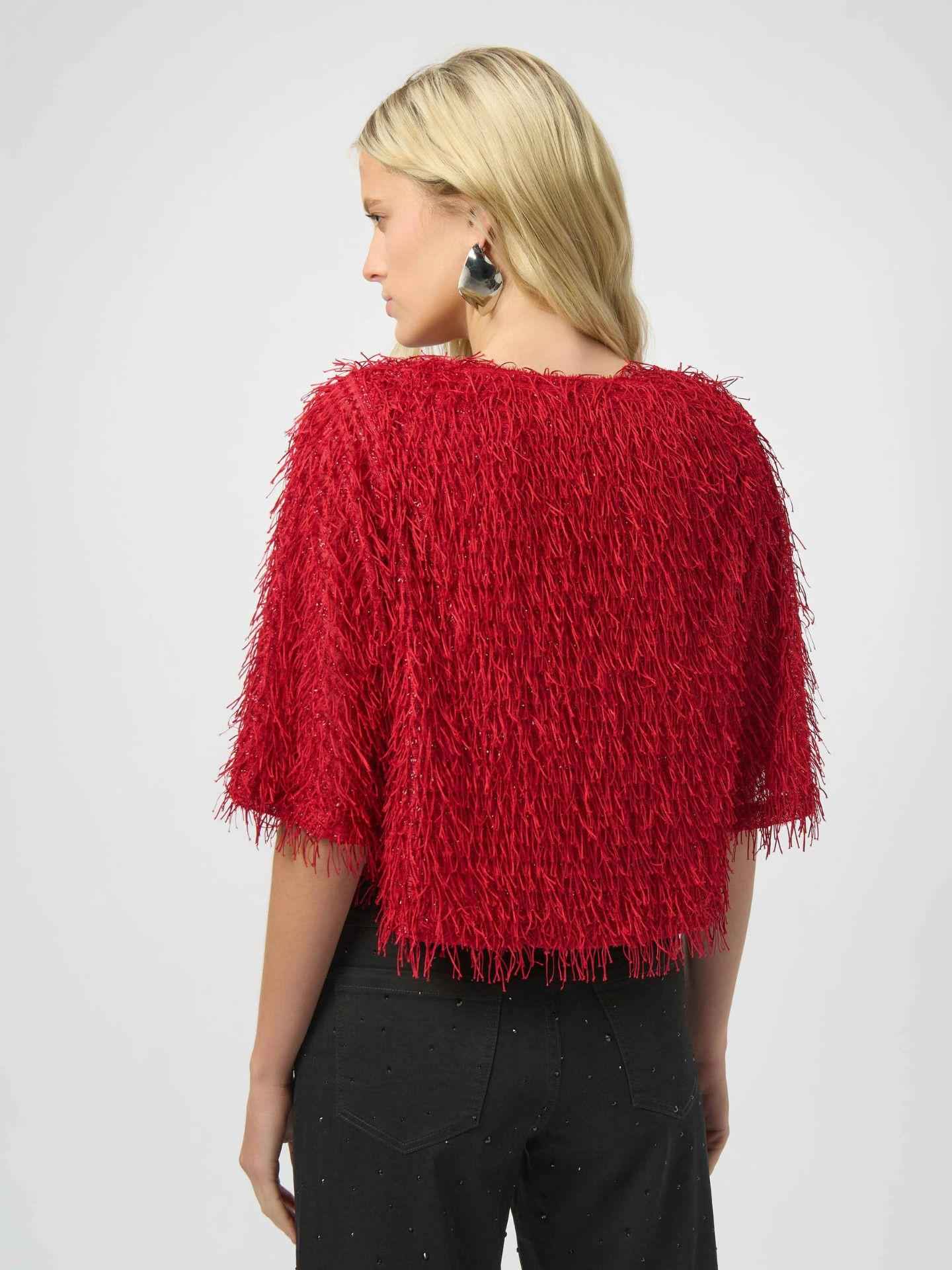 Stickad Topp med Fransar