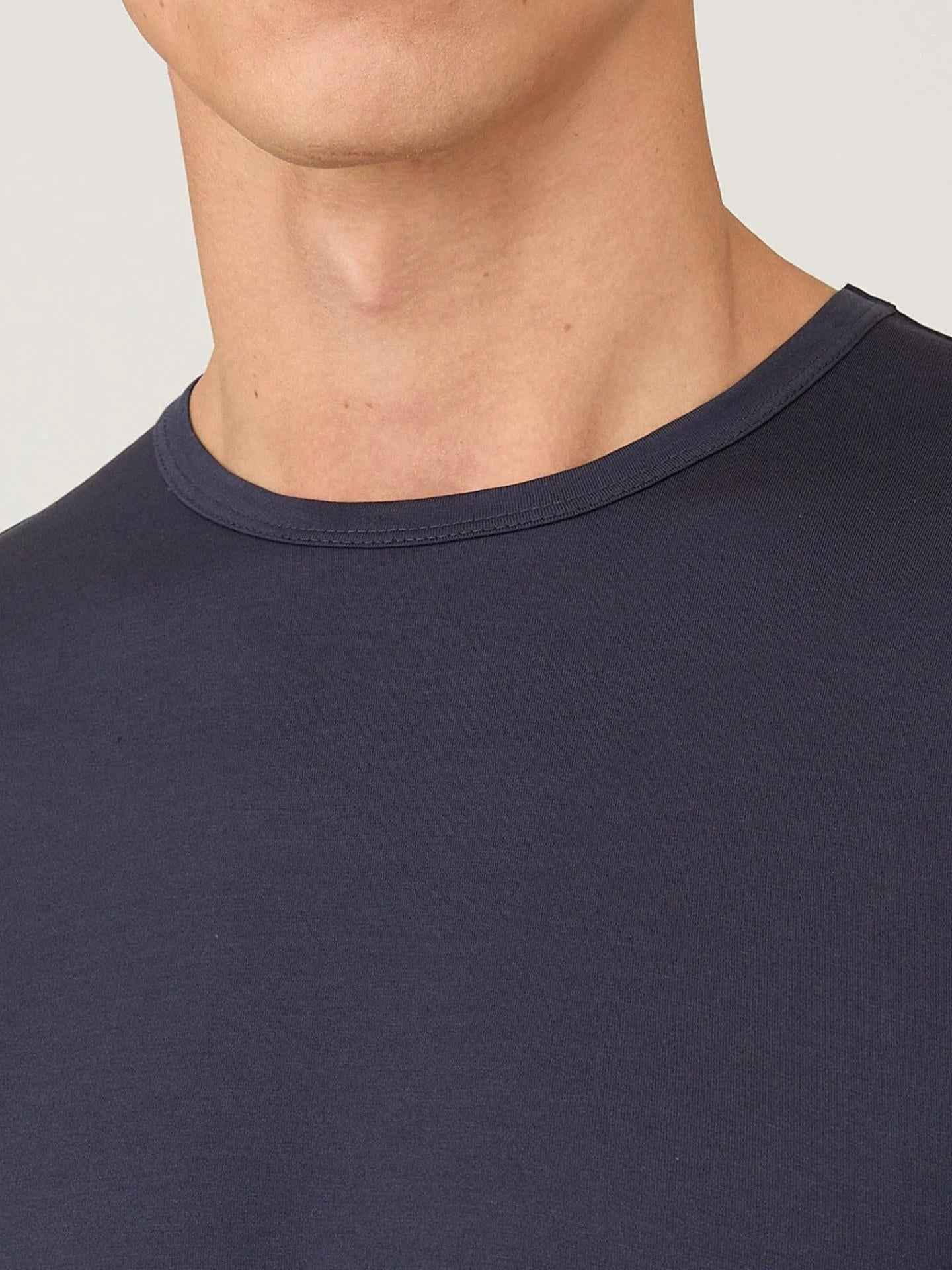 Mörkblå Supima Bomull T-shirt