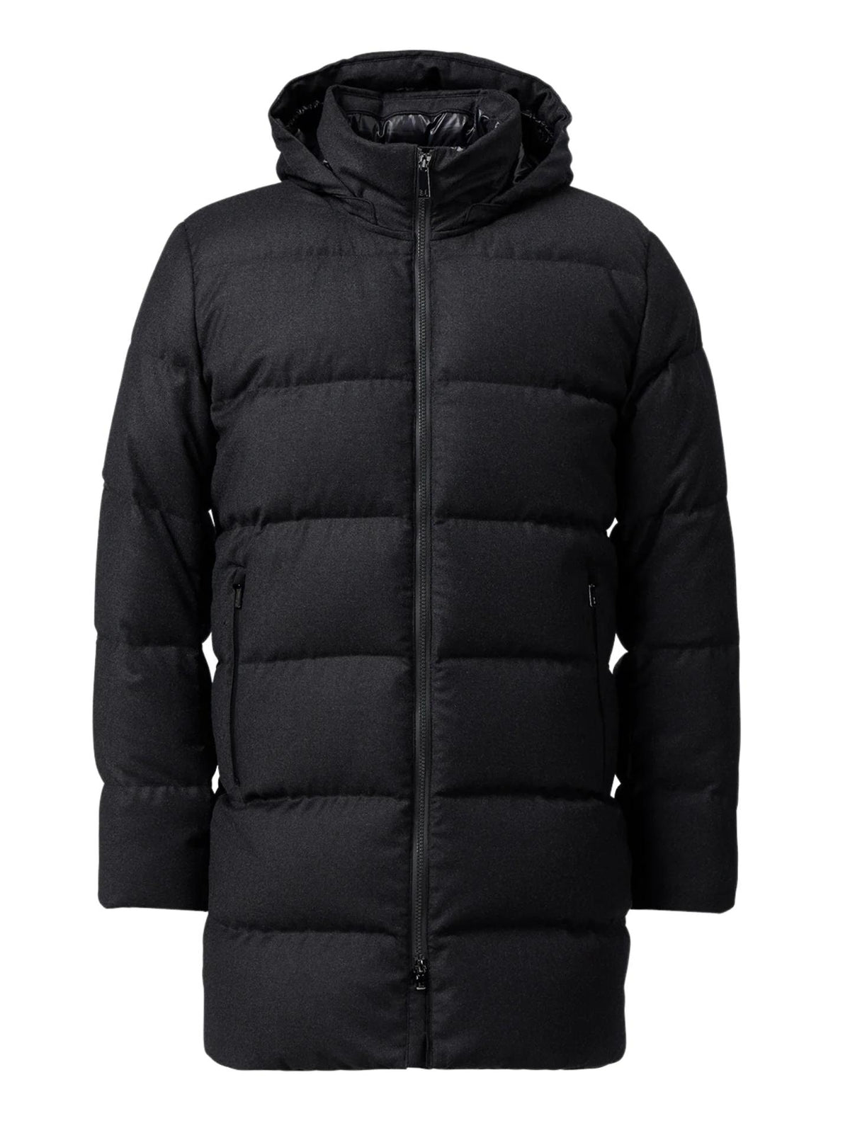 Svart Concord Savile Parka - UBR Black Melange