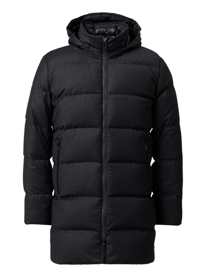 Svart Concord Savile Parka - UBR Black Melange