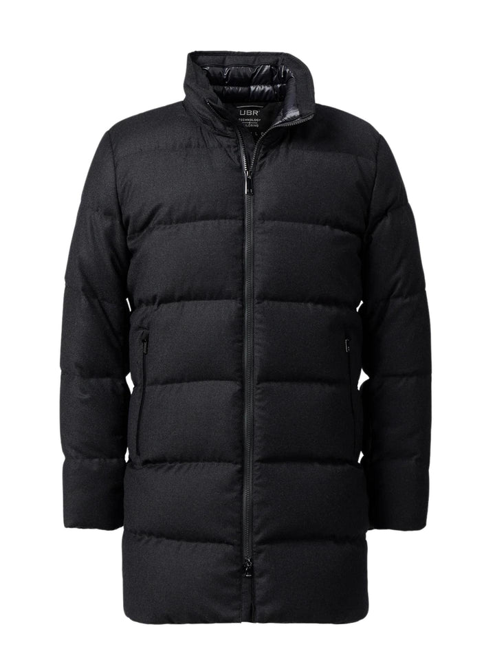 Svart Concord Savile Parka - UBR Black Melange