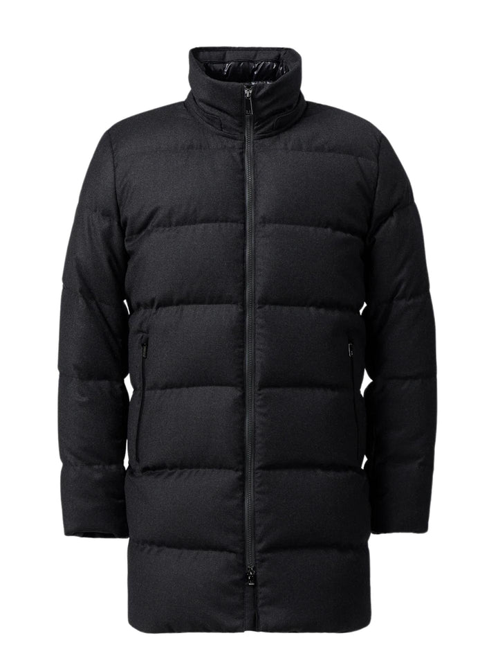 Svart Concord Savile Parka - UBR Black Melange