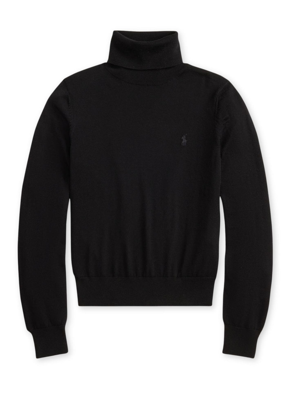 Svart Finstickad Polotröja i Merinoull - Polo Ralph Lauren