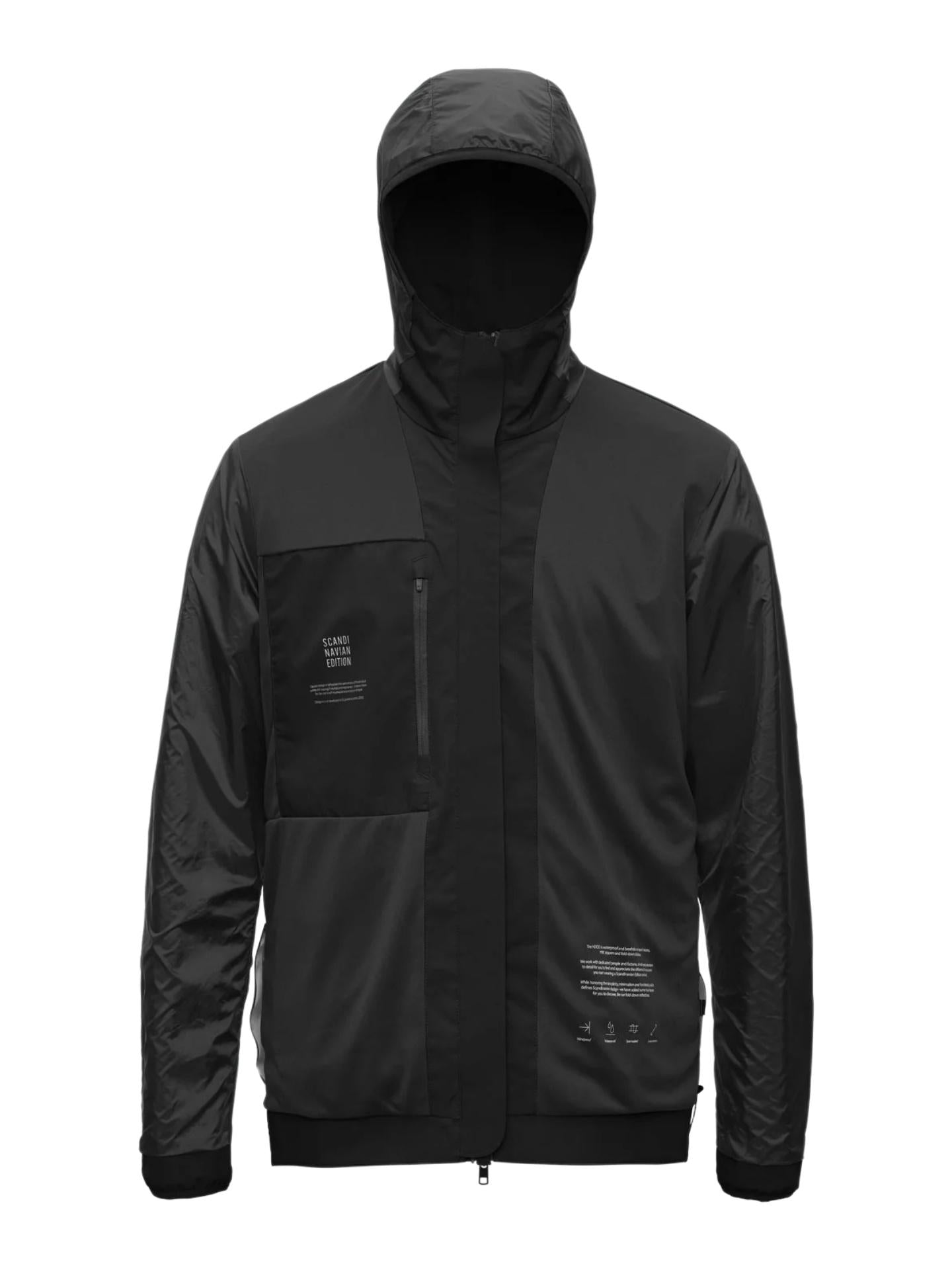 Svart Hood II Waterproof Jacka - Scandinavian Edition