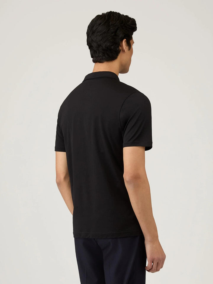 Sunspel - Svart Classic Jersey Pikétröja