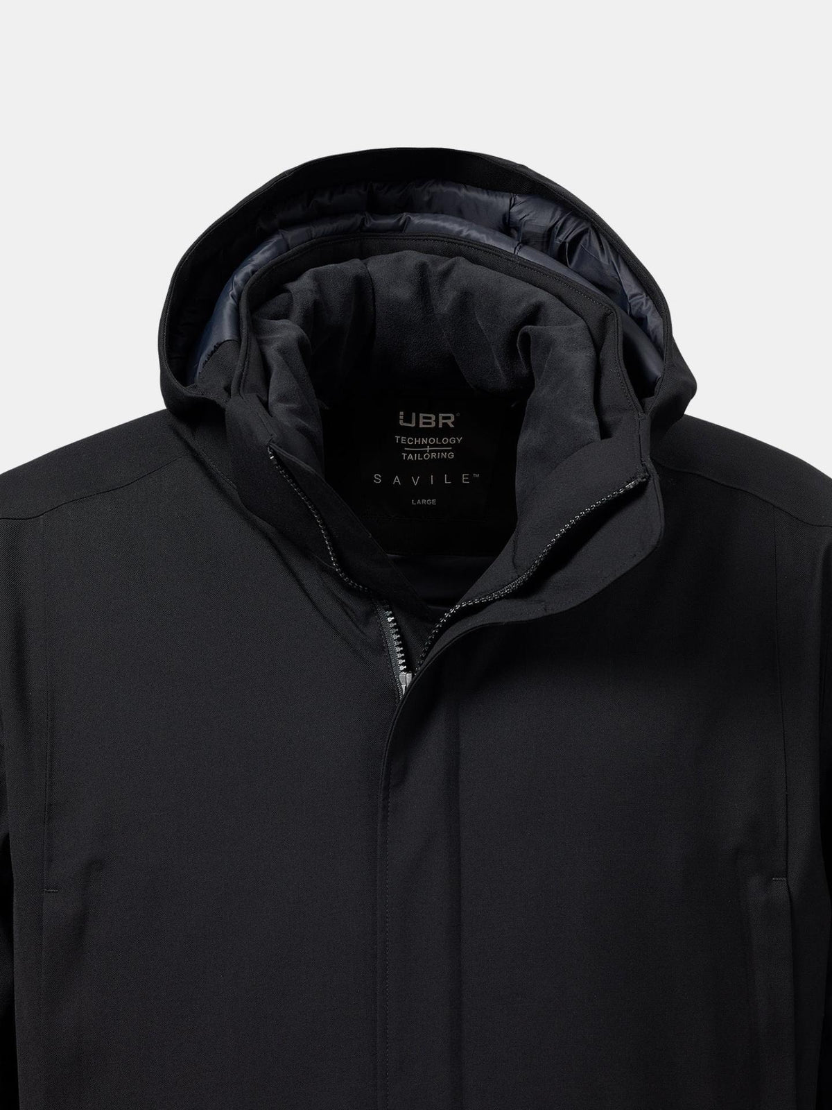 Svart Regulator Parka Savile - UBR Black Wool