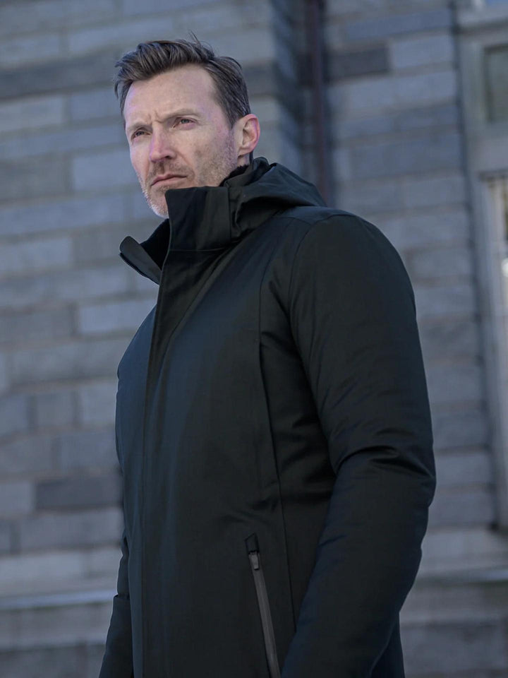 Svart Regulator Parka Savile - UBR Black Wool