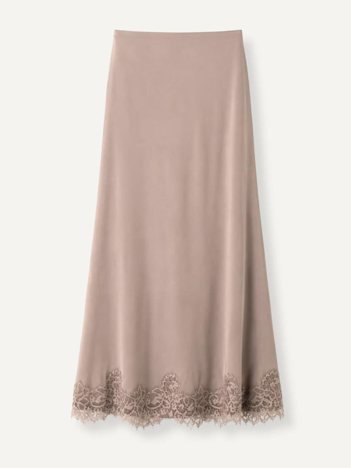 Twist & Tango - Aurelia Taupe Kjol med Spetskant