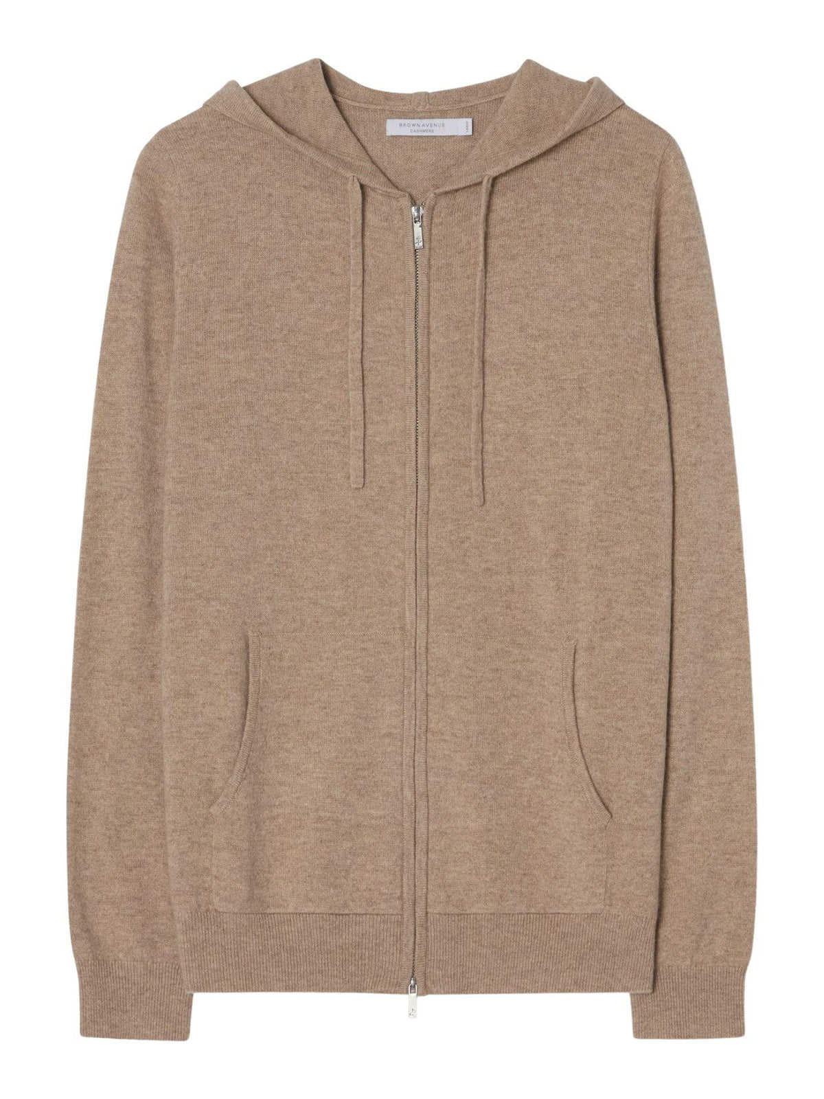 Taupe Royal Kashmir Zip Hoodie - Brown Avenue