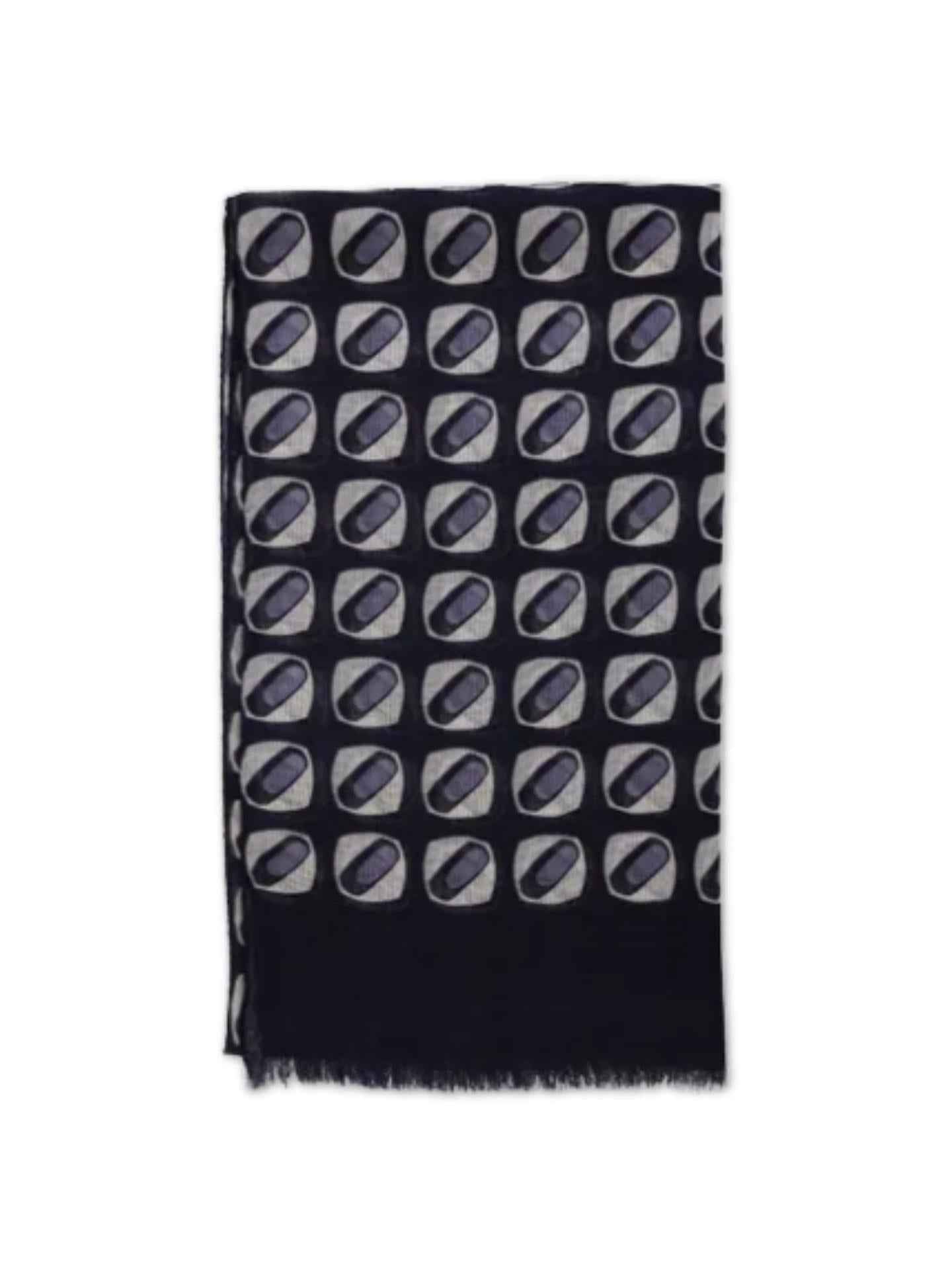 Tunn Mönstrad Ullscarf