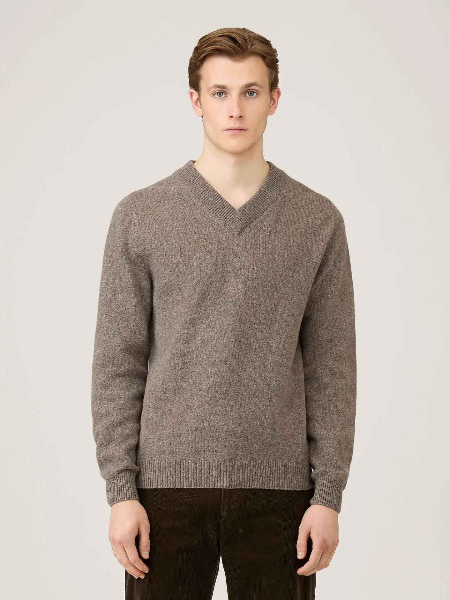 V-hals Tröja i Lammull