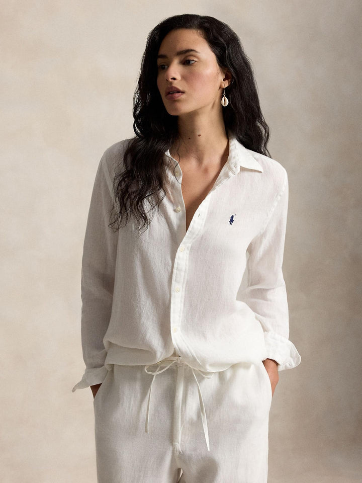 Vit Classic Fit Linneskjorta - Polo Ralph Lauren