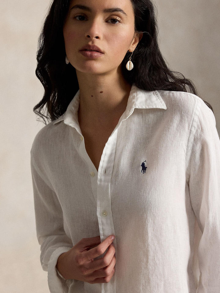 Vit Classic Fit Linneskjorta - Polo Ralph Lauren