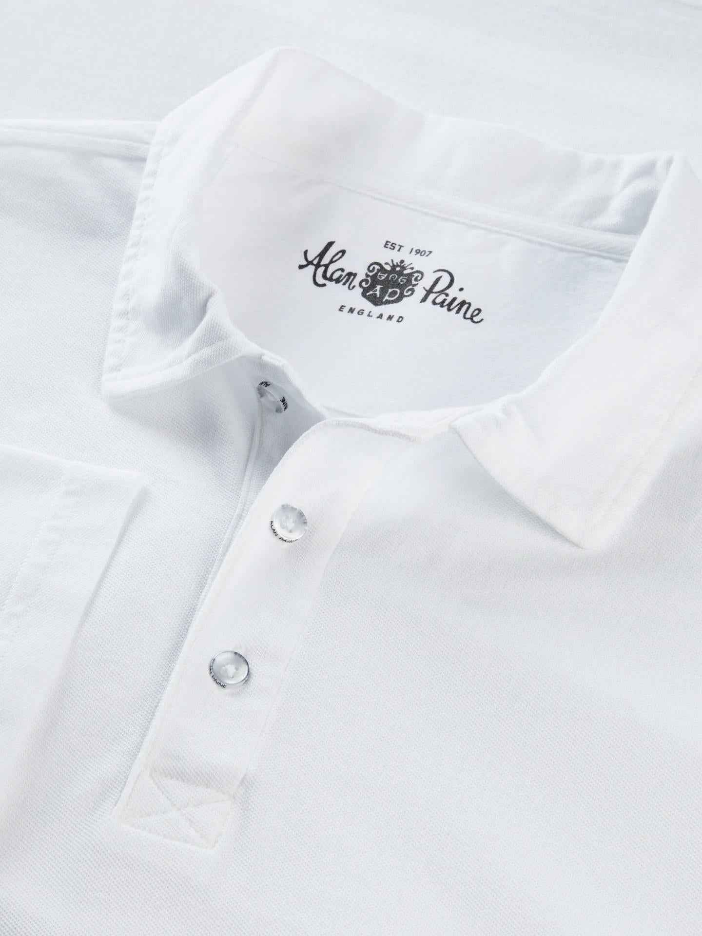 Vit Garment Washed Pikétröja