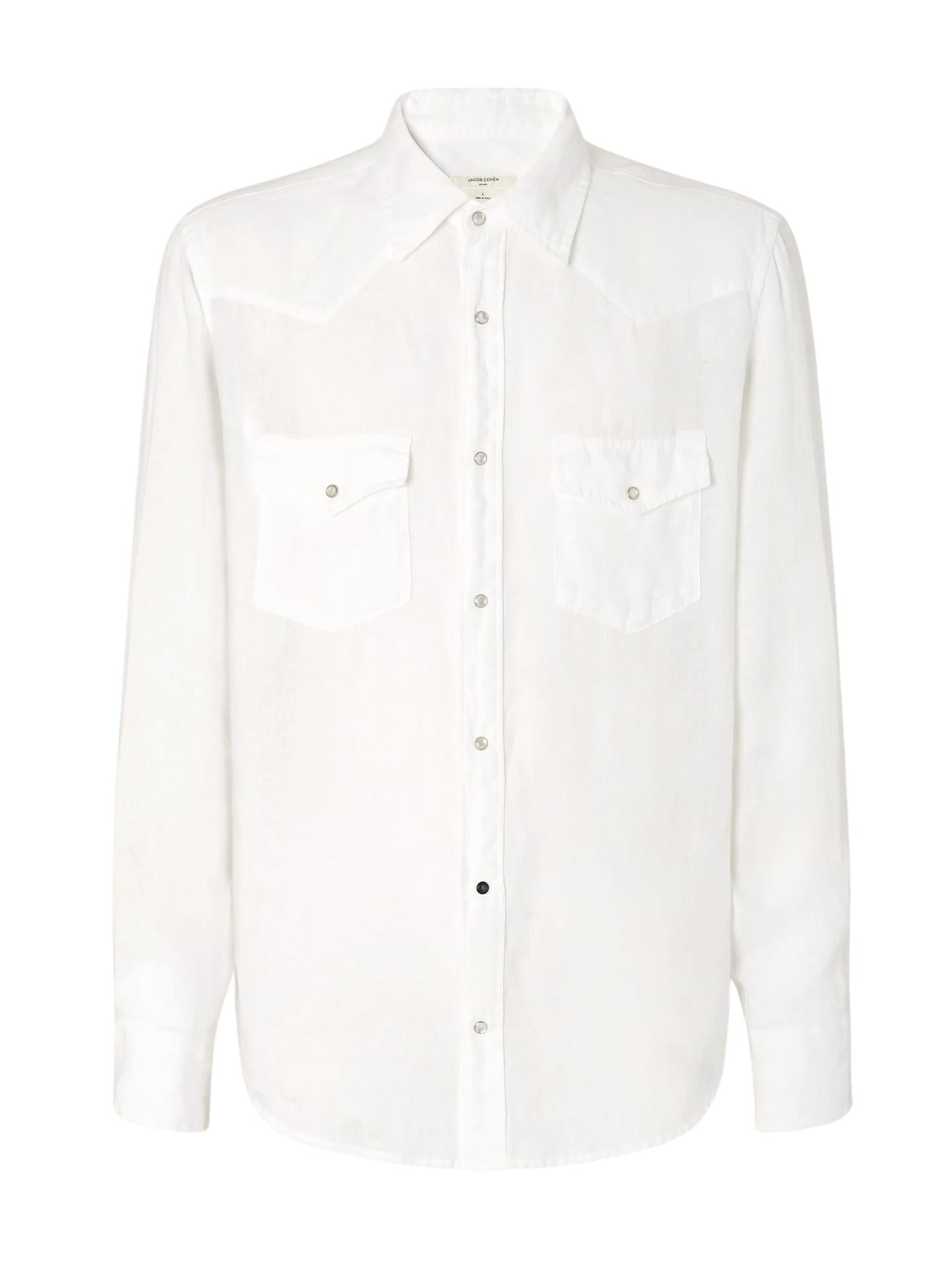 Vit Resort Capsule Western Linneskjorta - Jacob Cohen