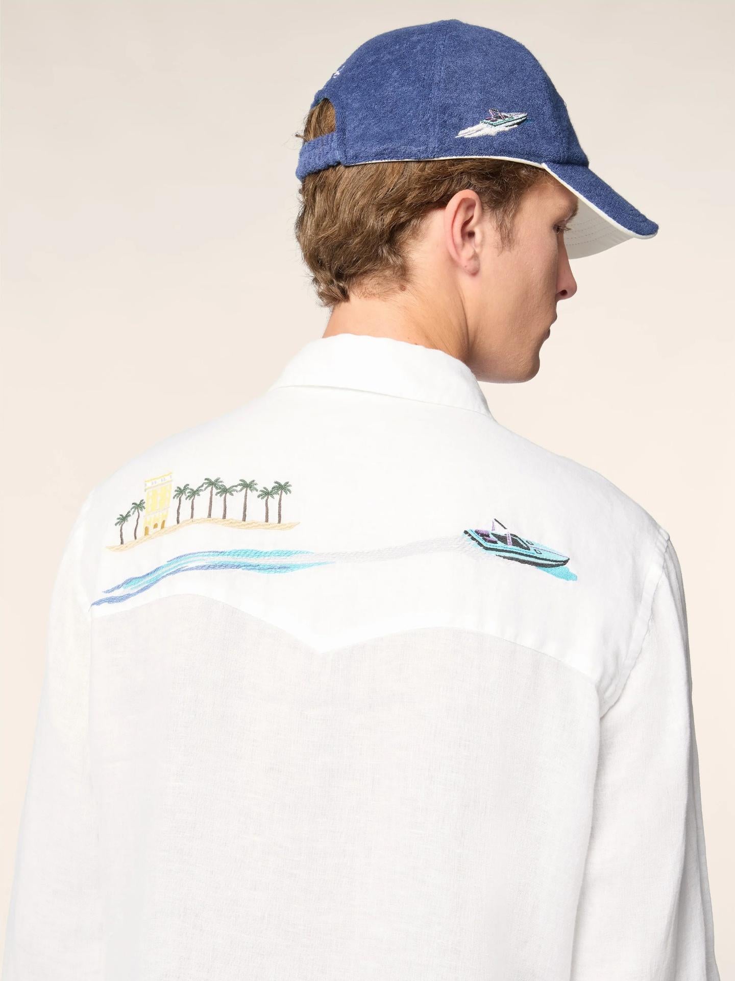 Vit Resort Capsule Western Linneskjorta - Jacob Cohen