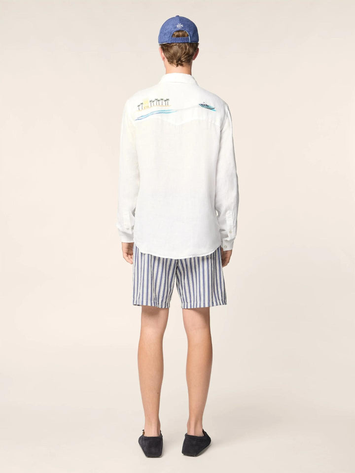 Vit Resort Capsule Western Linneskjorta - Jacob Cohen