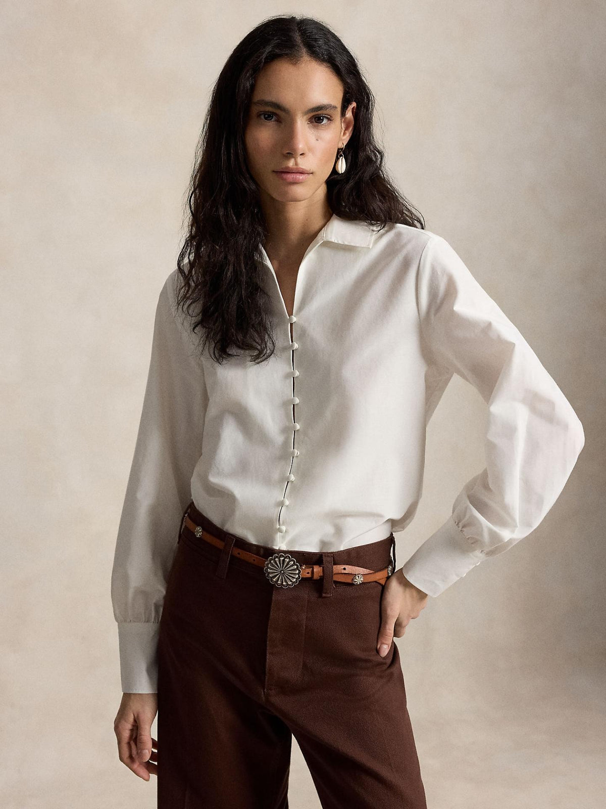 Vit Skjorta i Bomull och Siden - Polo Ralph Lauren