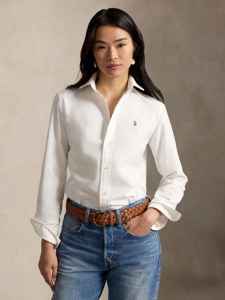 Vit Slim Fit Oxfordskjorta - Polo Ralph Lauren