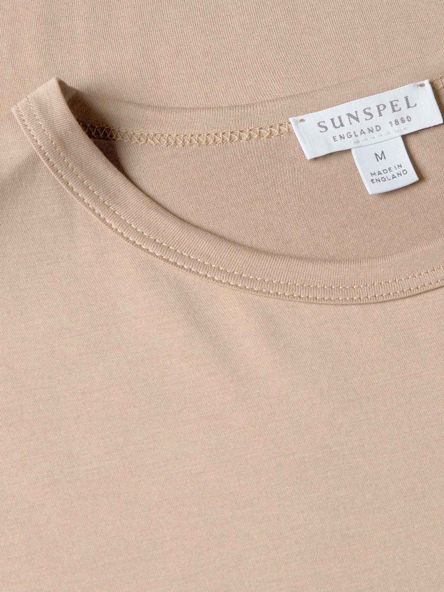Ljusbrun Supima Bomull T-shirt