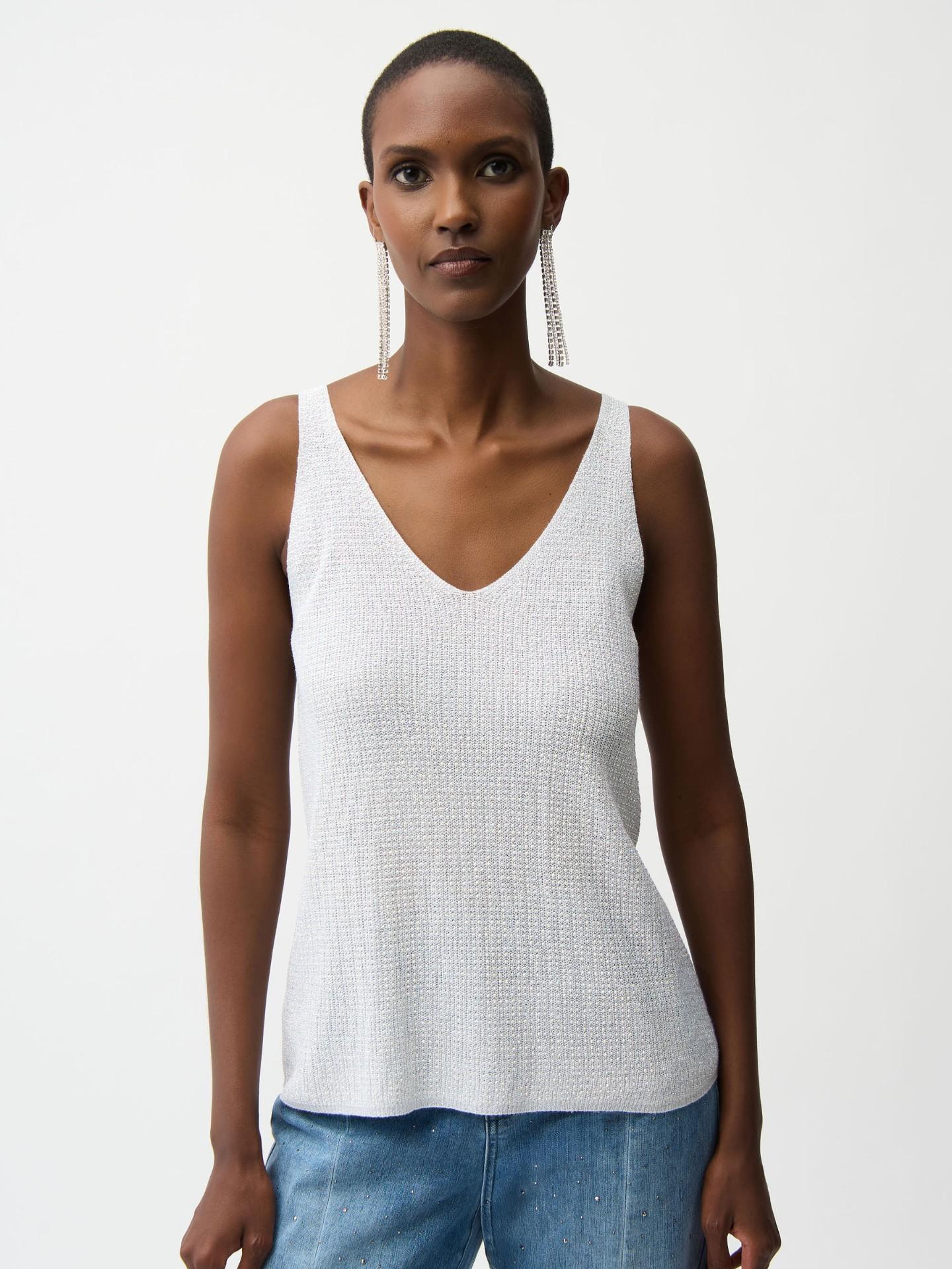 Ärmlös Topp med glitterdetaljer