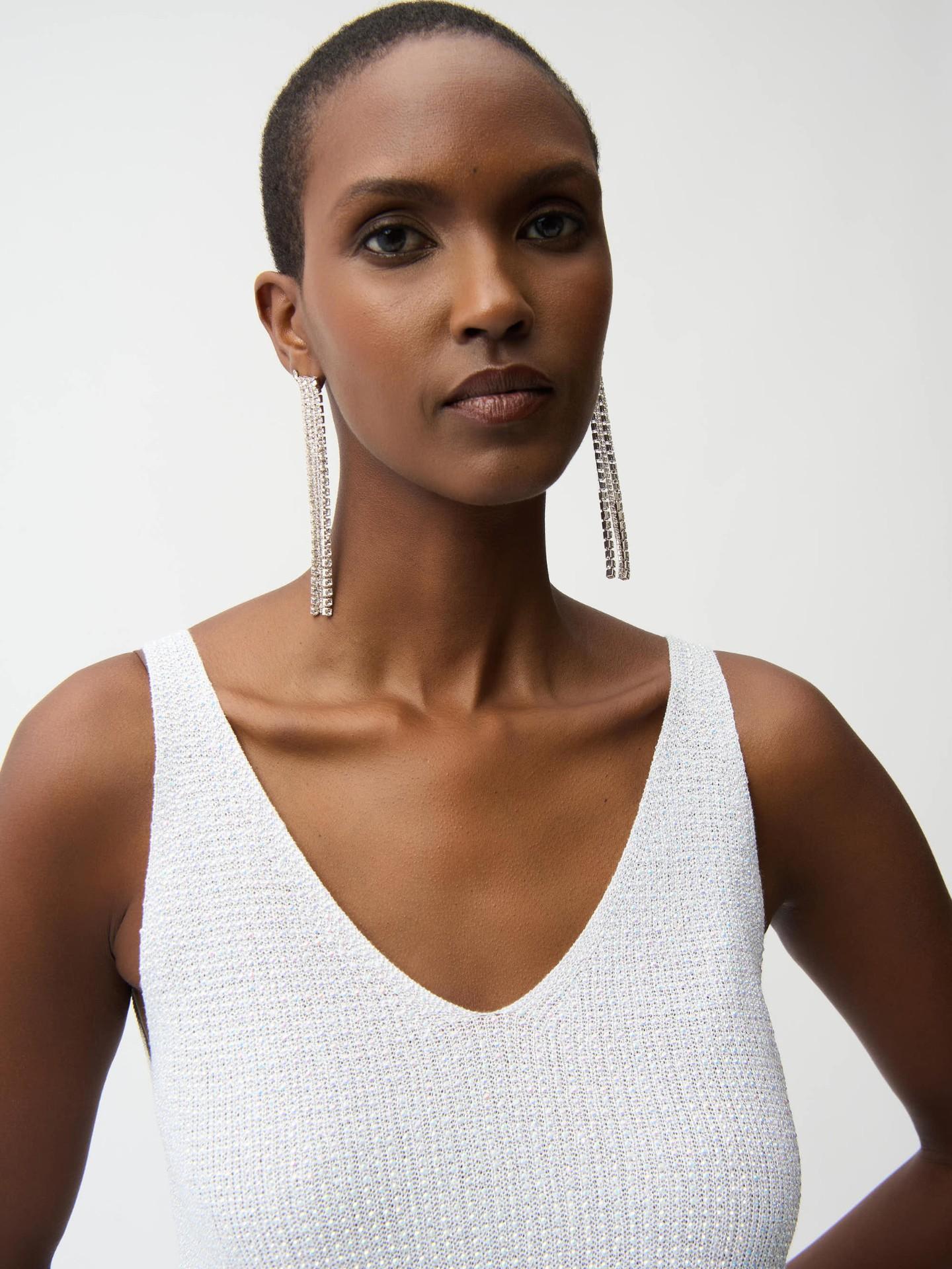 Ärmlös Topp med glitterdetaljer