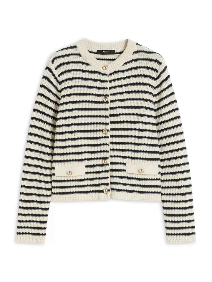 Stickad Randig Bomullskofta